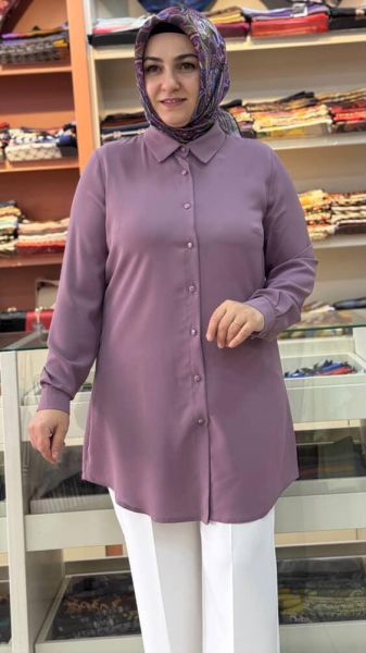 Basic Uzun Tunik Lila/19173