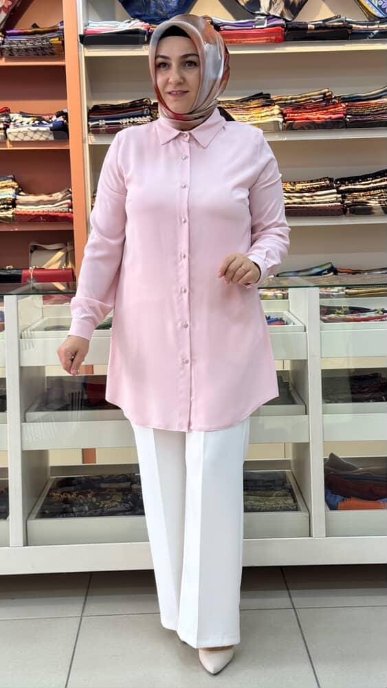  - Basic Uzun Tunik Pudra/19173