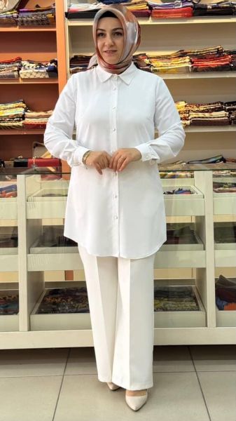 Basic Uzun Tunik Ekru/19173