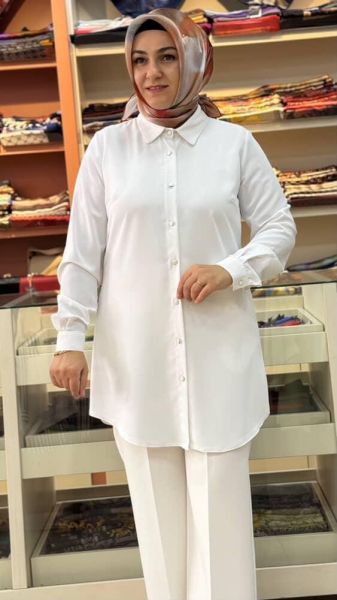 Basic Uzun Tunik Ekru/19173