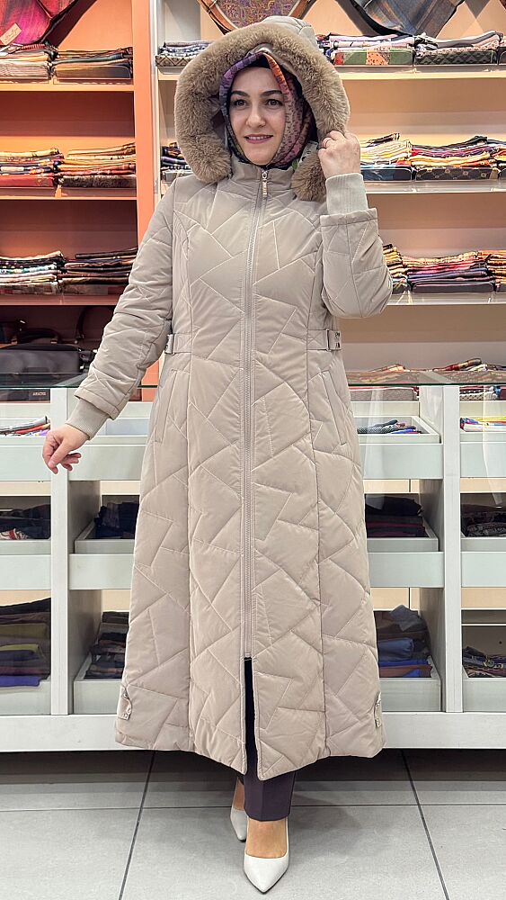 Beli Apolet Detaylı Mont Bej/5181 - 2