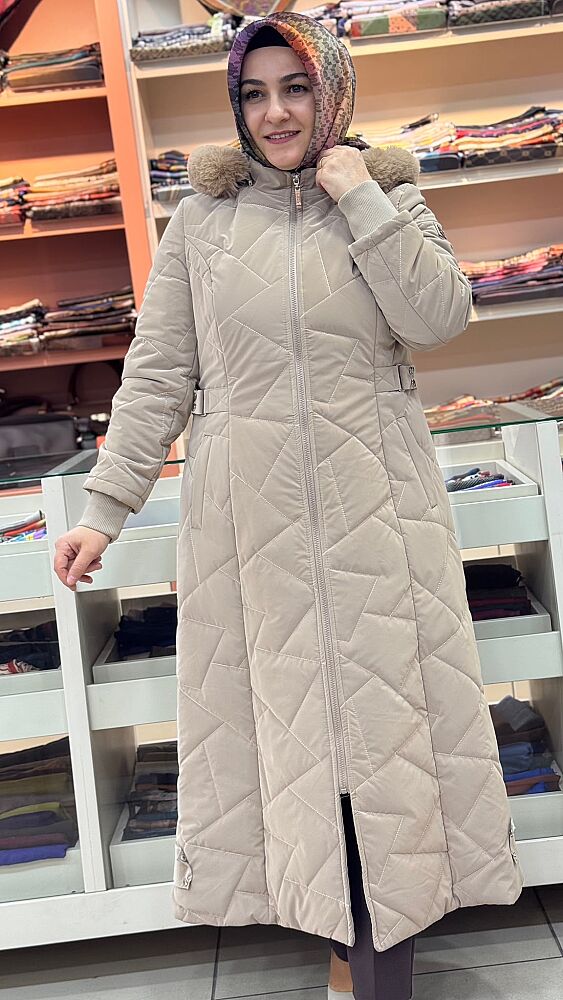 Beli Apolet Detaylı Mont Bej/5181 - 3
