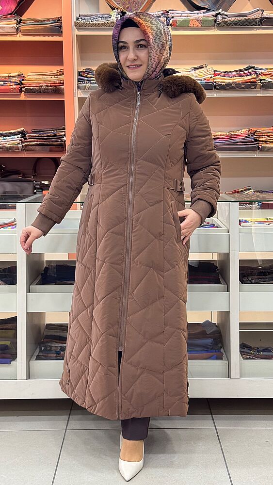Beli Apolet Detaylı Mont Kahve/5181 - 1