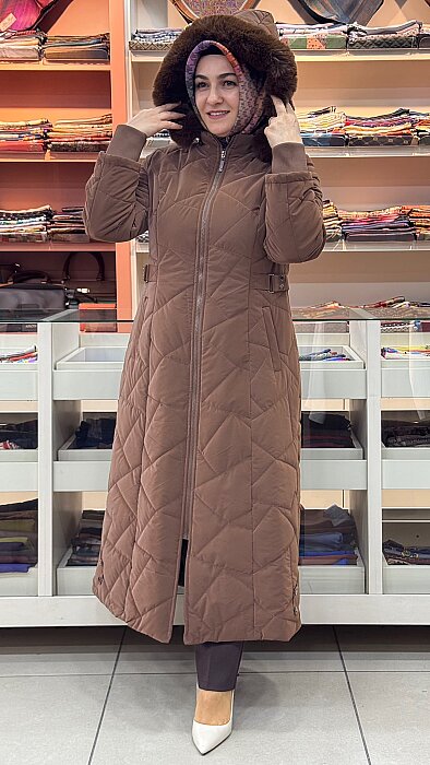 Beli Apolet Detaylı Mont Kahve/5181 - 3