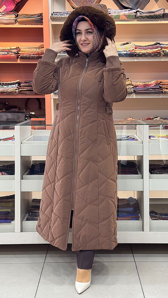 Beli Apolet Detaylı Mont Kahve/5181 - 3