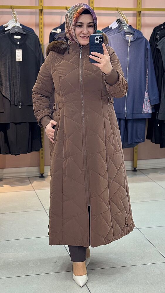 Beli Apolet Detaylı Mont Kahve/5181 - 5