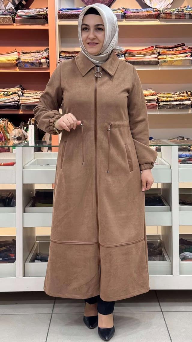 Berelance - Beli Büzgülü Deri Detaylı Süet Kap Camel/7205