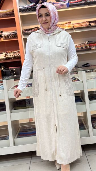 Beli Büzgülü Kapşonlu İçlikli İkili Takım Taş/12001