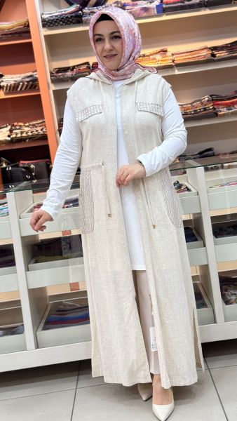 Beli Büzgülü Kapşonlu İçlikli İkili Takım Taş/12001