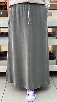 İnza Moda - Beli Lastikli Cepli Etek Yeşil/1963