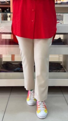 Armine Trend - Beli Lastikli Havuç Pantolon Taş/227