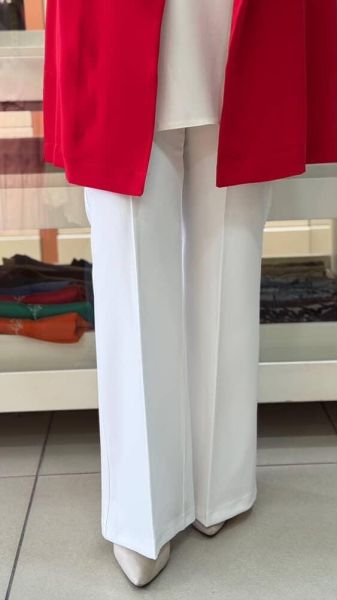 Beli Lastikli İspanyol Paça Pantolon Ekru/1592