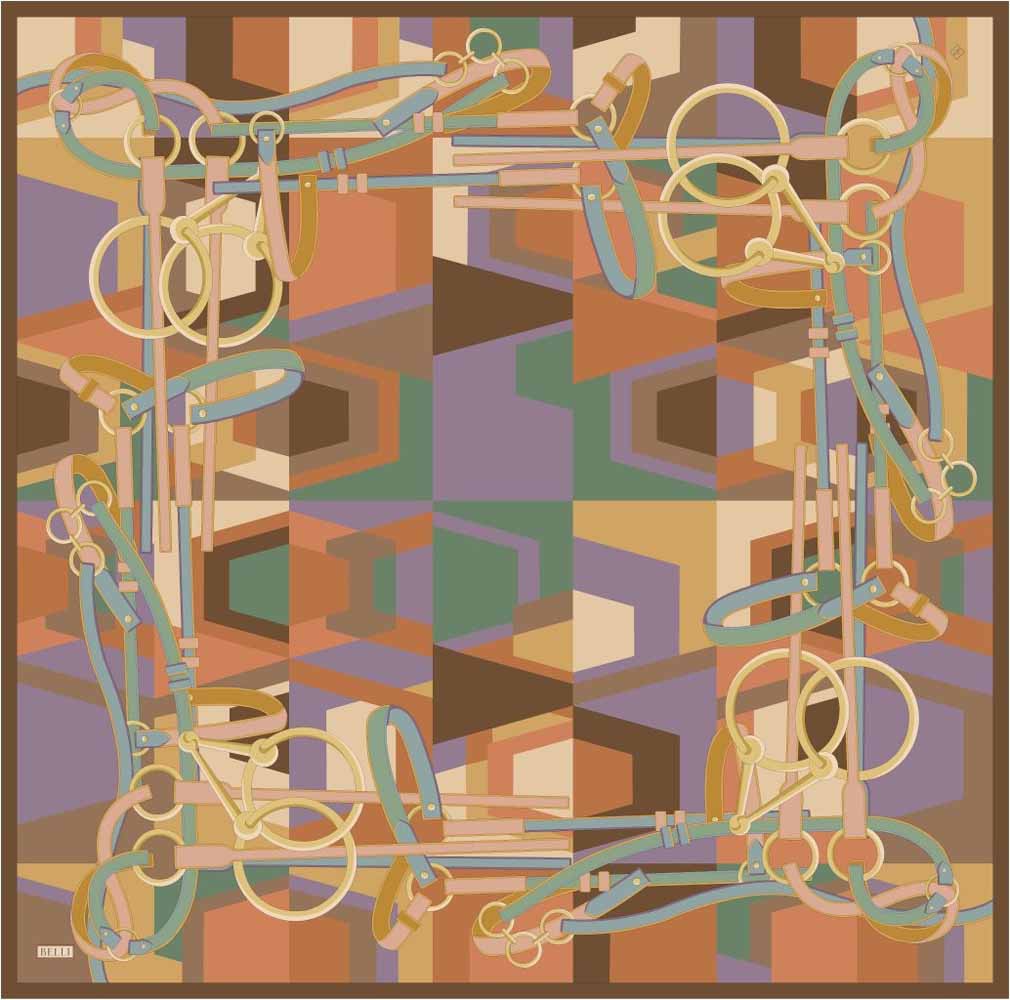  - BELLİ TİVİL İPEK EŞARP/ 4300D-82