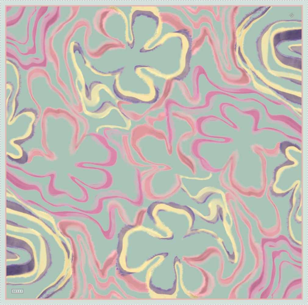  - BELLİ TİVİL İPEK EŞARP/ 4301D-52