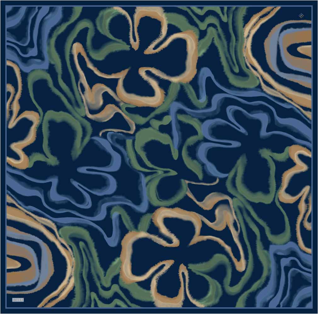  - BELLİ TİVİL İPEK EŞARP/ 4301D-84