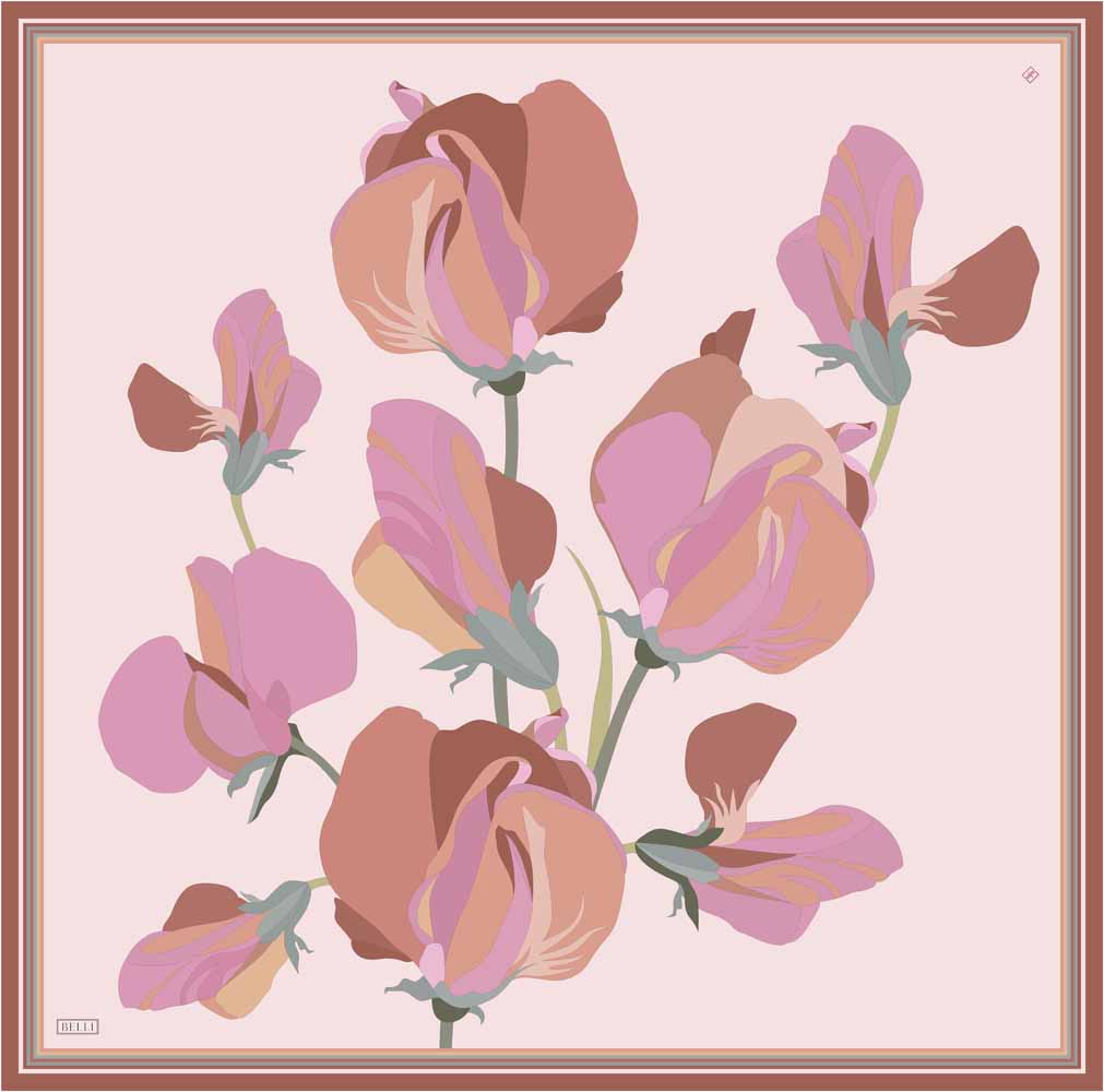  - BELLİ TİVİL İPEK EŞARP/ 4303D-55