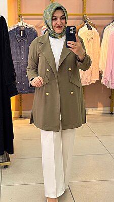 Blazer Ceket Yeşil/3079 - Thumbnail