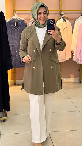 Blazer Ceket Yeşil/3079 