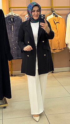 Blazer Ceket Siyah/3079 - Thumbnail