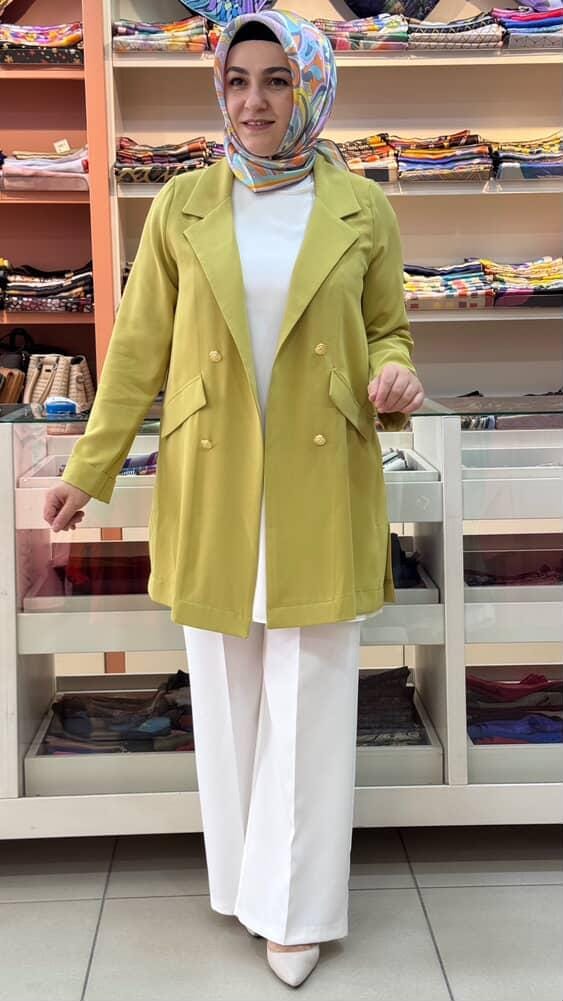 Noshe - Blazer Ceket Yağ Yeşili/5474