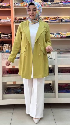 Blazer Ceket Yağ Yeşili/5474 - Thumbnail