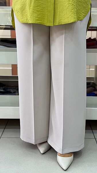 Bol Paça Dökümlü Pantolon Bej / 1050