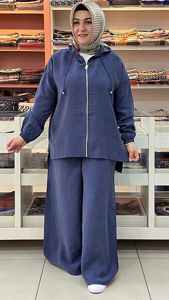 Bol Paça Fermuarlı Takım Lacivert/ 2872