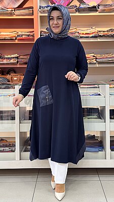 Cebi Aksesuarlı Tunik Lacivert/3267 - Thumbnail