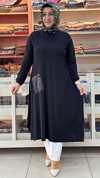Cebi Aksesuarlı Tunik Siyah/3267