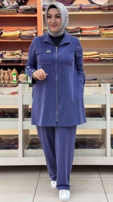 Esswap - Cep Detaylı Pantolonlu Takım İndigo/27142