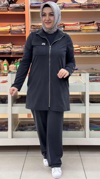 Cep Detaylı Pantolonlu Takım Antrasit/27142