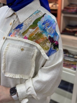 Cep Görünümlü Püskül Detaylı Takım Taş/2854 - Thumbnail