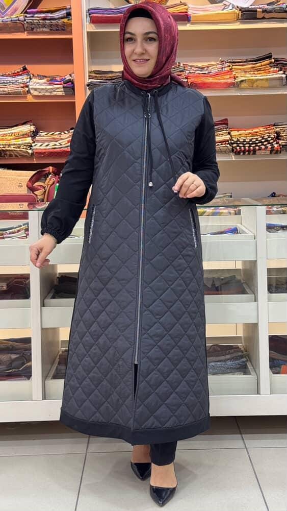 Şura - Cepleri Sim Detaylı Kapitone Kap Siyah/41660