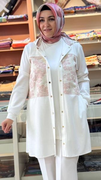 Çiçek Desenli Çıtçıtlı Giyçık Kap Pembe/4216