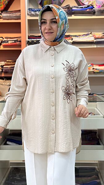 Çiçek Desenli Tunik Taş / 3944