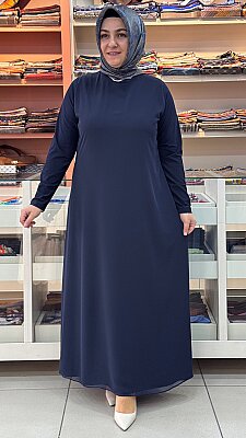 Şura - Önü Tüllü Elbise Lacivert / 3129 