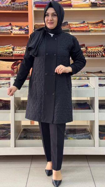 Çift Çıt Çıtlı Kap Siyah/9174