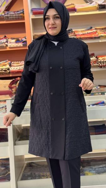 Çift Çıt Çıtlı Kap Siyah/9174