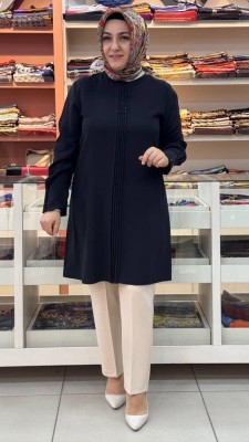 Haya - Çimalı Tunik Siyah/1525