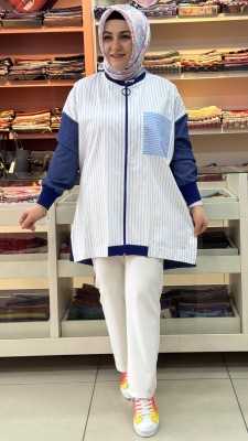 Çizgi Detaylı Kap Mavi/2098 - Thumbnail