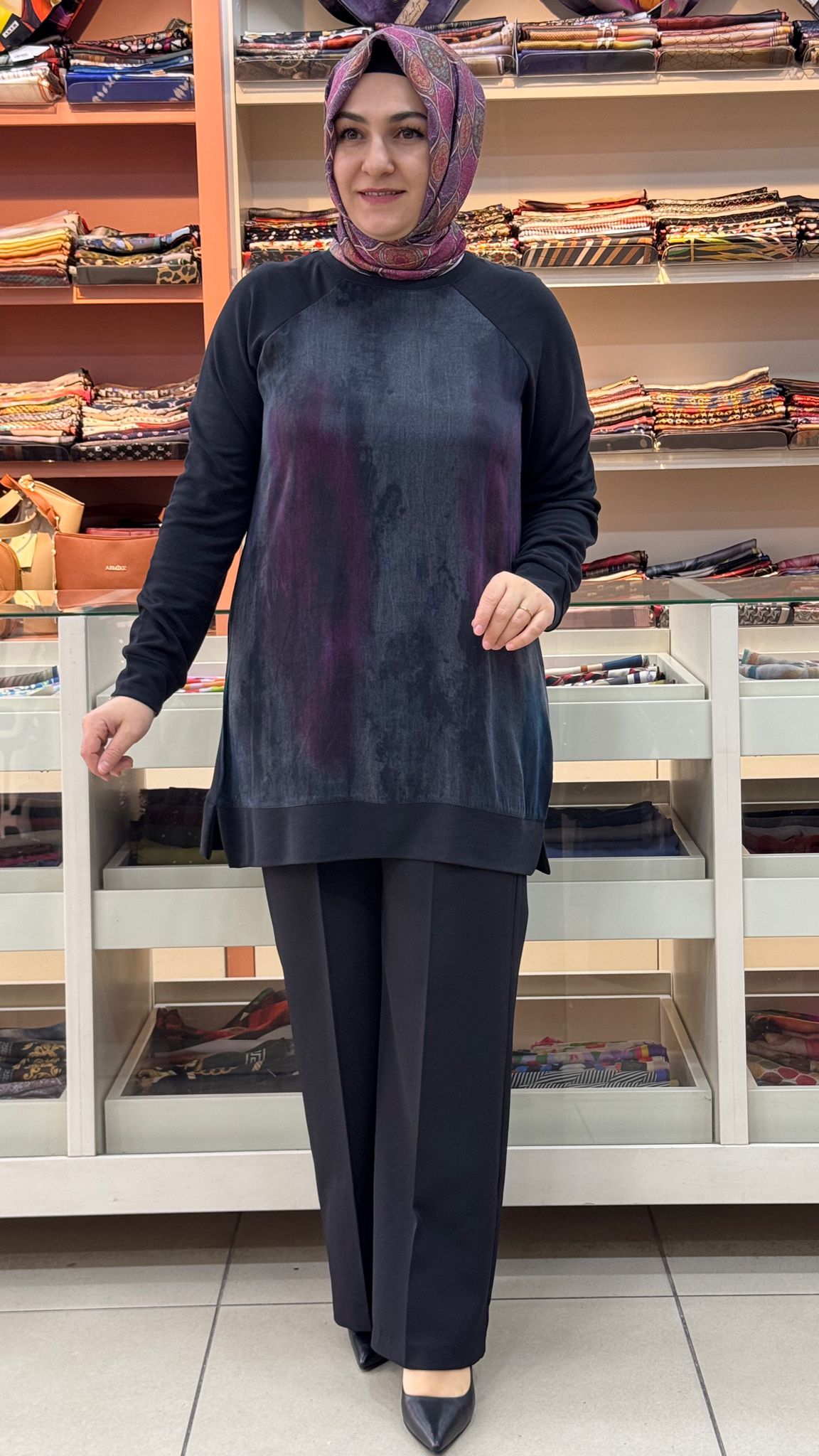 Kado - Cupra Desenli Tunik Siyah/262854