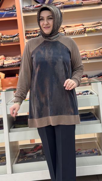 Cupra Desenli Tunik Kahve/262854