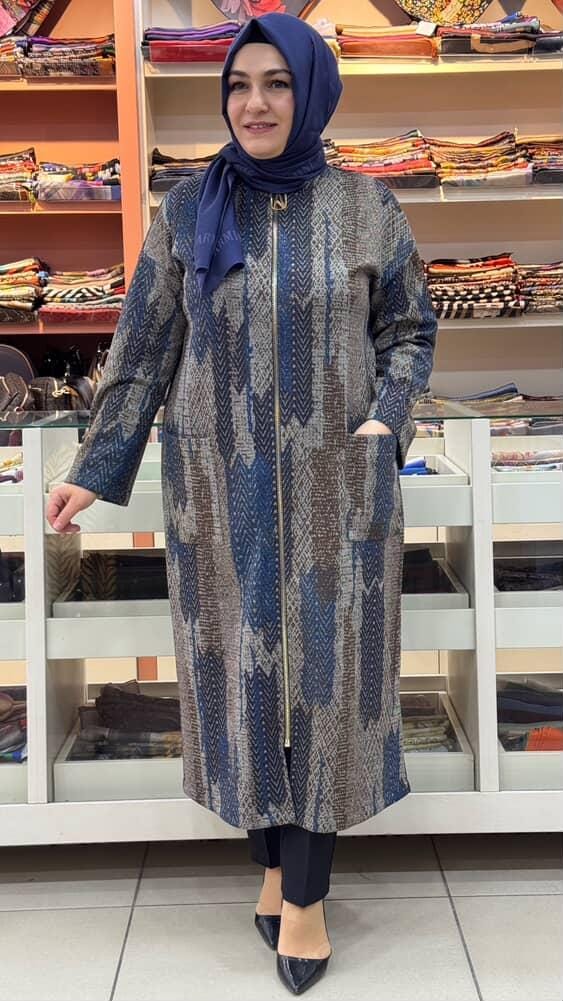 Armine Trend - Desenli Kap Lacivert/ 5471