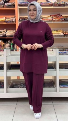 Kado - Dikiş Detaylı Takım Bordo/257272