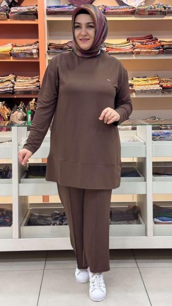 Dikiş Detaylı Takım Acı Kahve/257272