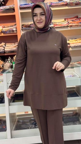 Dikiş Detaylı Takım Acı Kahve/257272