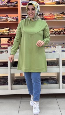 Kado - Dikiş Detaylı Tunik Fıstık Yeşili/257320