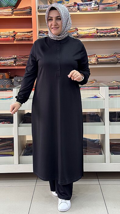 Kado - Düğme Detaylı Takım Siyah / 268186