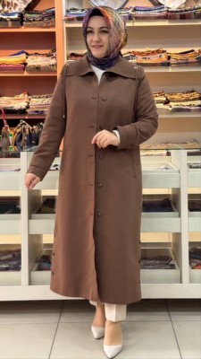 İpekten - Düğme Ve İp Detaylı Trençkot Kahverengi/594