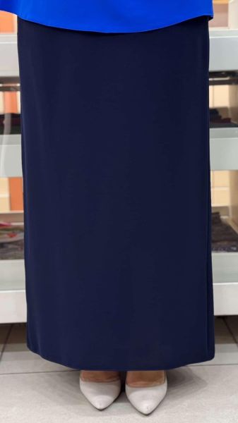 Düz Kalem Etek Lacivert/20022